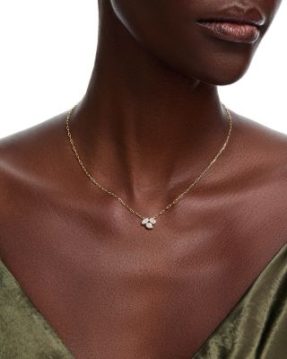 Luxe Collection Certified Lab Grown Diamond Mixed Cut Cluster Pendant Necklace in 14K Gold, 0.50 tcw