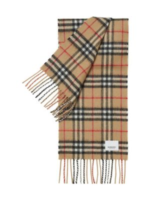 Unisex Check Cashmere Scarf - Big Kid