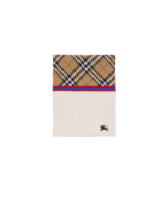  Unisex Check Wool Scarf