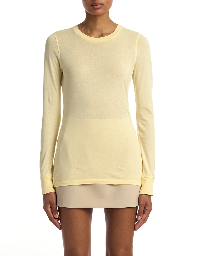 Wardrobe.nyc Wardrobe. Nyc Fitted Long Sleeve Tee In Yellow