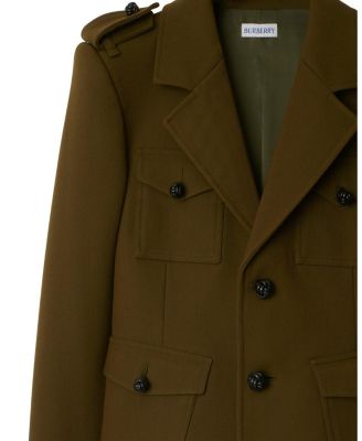 Nylon Wool Blend Tailored Jacket