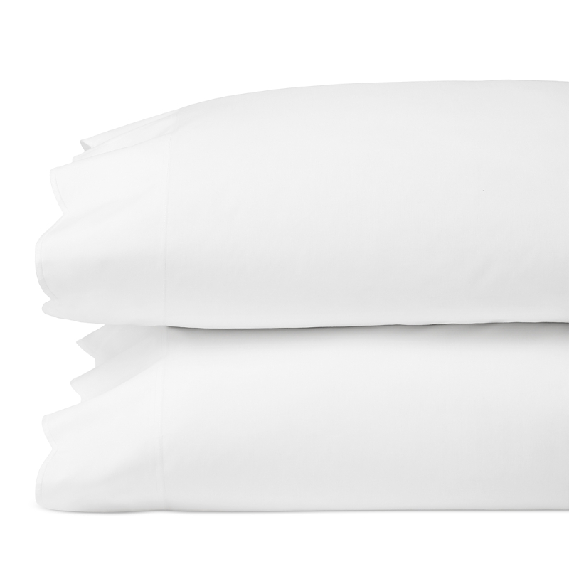 Sferra Limana Scalloped King Pillowcase, Pair In White