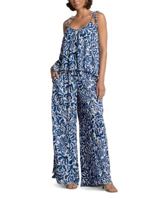 Printed Wide Leg Pants 