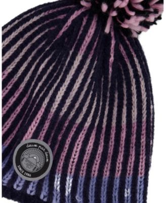 Girls' Lined Peruvian Knit Pompom Hat - Baby, Little Kid, Big Kid