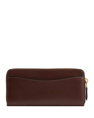 New York Slim Accordion Leather Zip Wallet