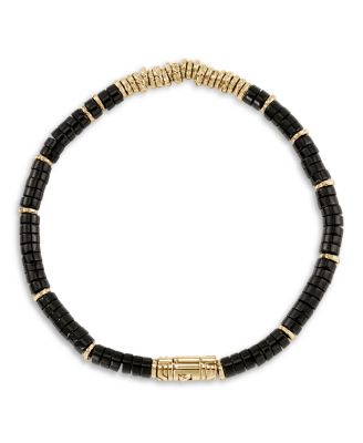 14K Yellow Gold Heishi Lapis Lazuli Bracelet