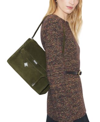 Lee Radziwill Suede Large Shoulder Bag