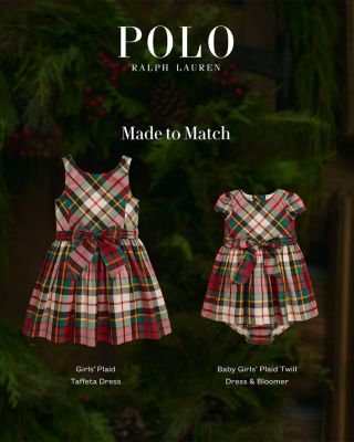 Girls' Plaid Twill Dress & Bloomer - Baby