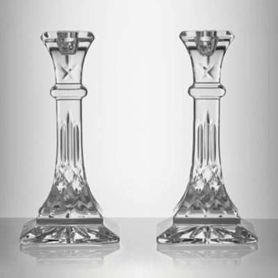 Lismore 8" Candlestick, Set of 2