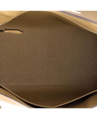 Kelly 28 Handbag Brown Evercolor with Palladium Hardware