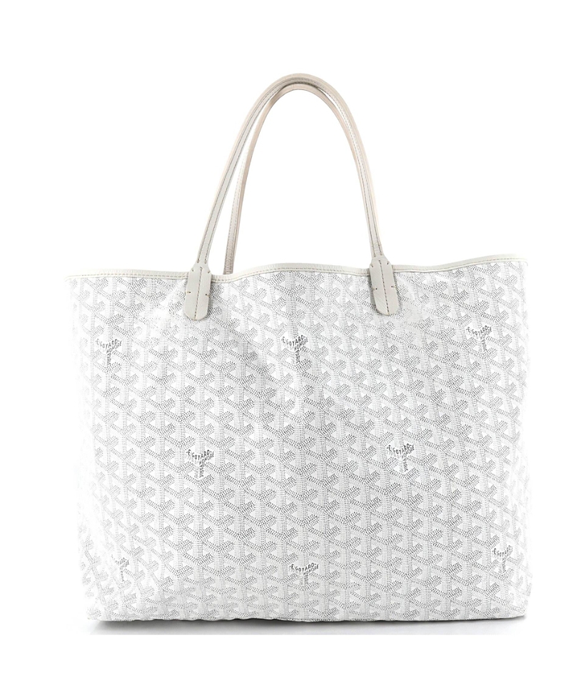 Pre-owned Pre-owned Goyard Goyard Gm Saint Louis Tote Coated Canvas In White