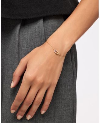 Micropave Gold Charm Blake Bracelet