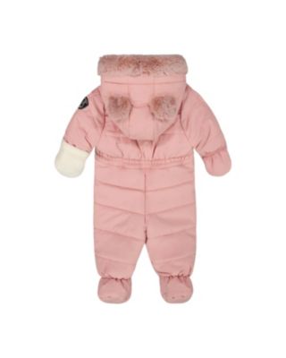 Girls' One-Piece Layette Snowsuit Designed for Car Seat - Baby