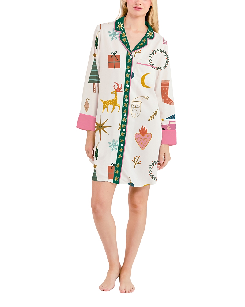 Katie Kime Mod Holiday Sleep Shirt In Multi