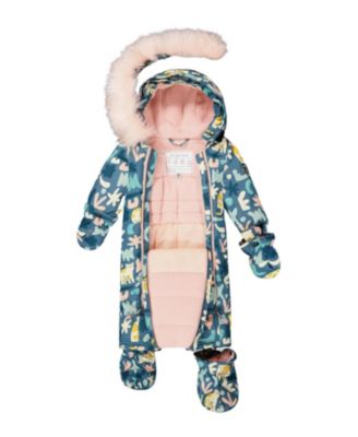 Girls' One-Piece Play Snowsuit Designed for Car Seat Cat - Baby, Little Kid