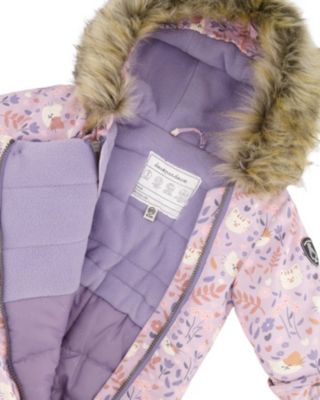 Girls' One-Piece Play Snowsuit Designed for Car Seat Cat - Baby, Little Kid