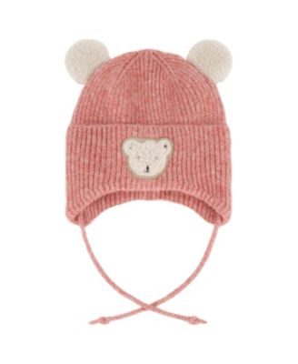  Girls' Lined Winter Knit Hat with Ear Flaps - Baby, Little Kid