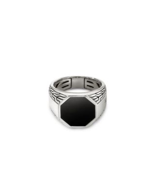 Men's Sterling Silver Onyx Signet Ring