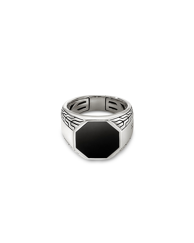 John Hardy Men’s Sterling Silver Id Onyx Signet Ring