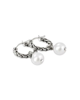 Sterling Silver JH Essentials Freshwater Pearl Hoop Earrings