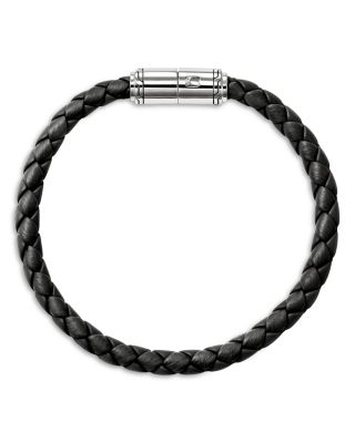 Sterling Silver Leather Bracelet