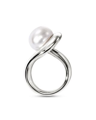 Sterling Silver Surf Cultured Freshwater Pearl Ring
