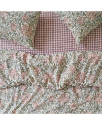 Morris & Co Honeysuckle Linen Blend Duvet Cover, Twin