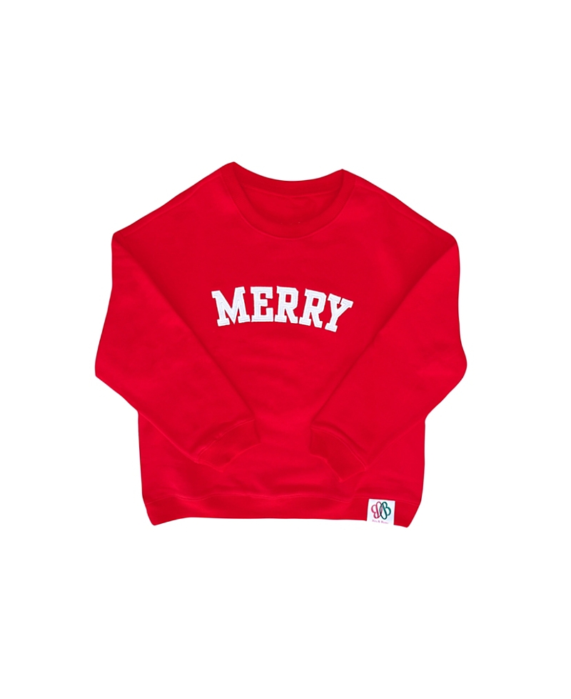 Bits & Bows Merry Sweatshirt In Red
