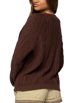 Jessy Cable Knit Oversized Sweater