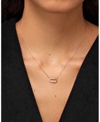  Mini Micropave Gold Pendant Blake Necklace