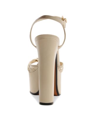 Women's Tara Leather High Heel Platform Sandals