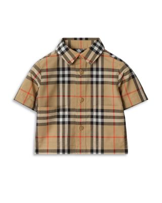 Unisex Carey Check Cotton Shirt & Shorts Set - Baby