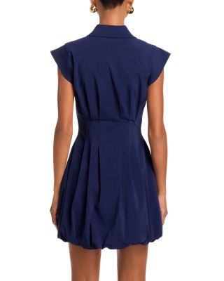 Dyanne Poplin Pleated Mini Dress