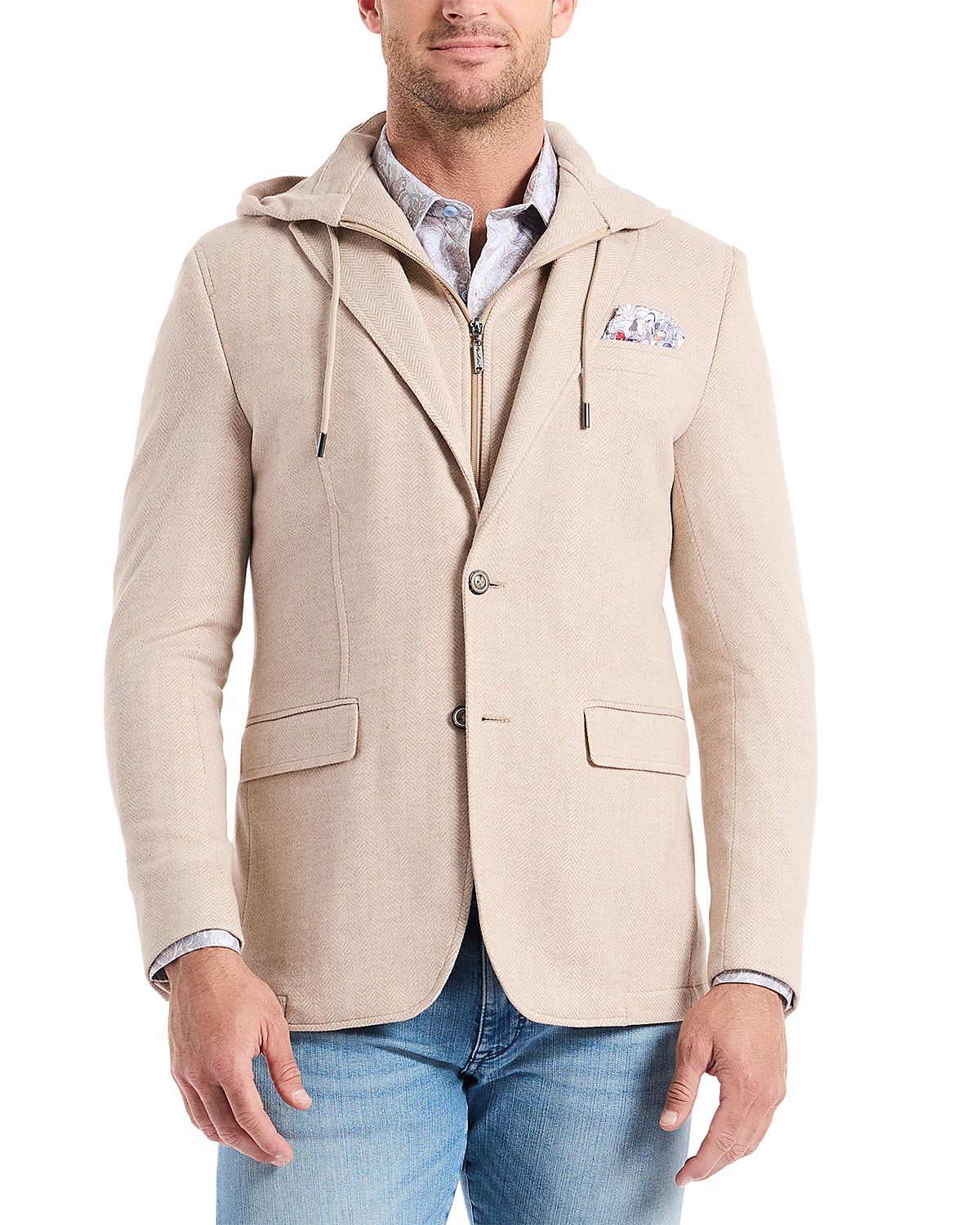 Robert Graham Men's Jetset Woven Sport Coat & Drawstring Hoodie