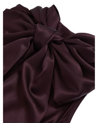 Petite Fae Satin Cape Maxi Dress