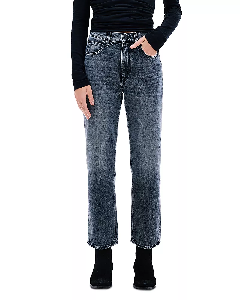 Slvrlake London Crop High Rise Straight Jeans in Many Moons