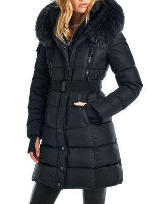 Infinity Down Coat with Shearling Trimmed Hood