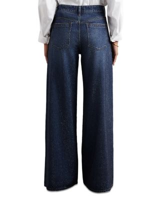 Mimi High Rise Wide Leg Jeans in Dark Blue