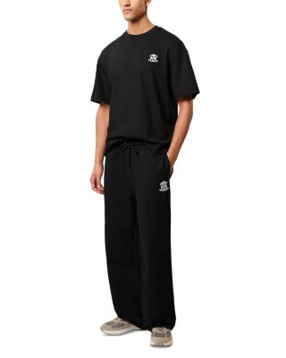 Mellor Drawstring Wide Leg Embroidered Joggers