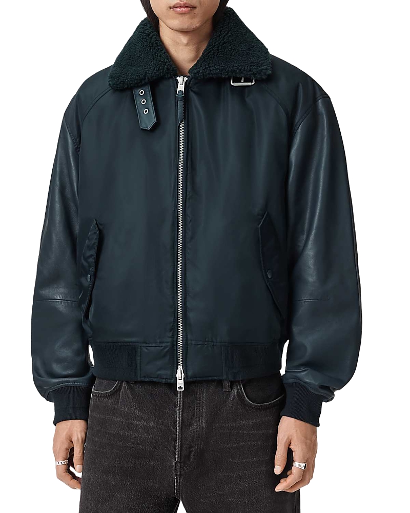 Allsaints Elton Leather Aviator Jacket