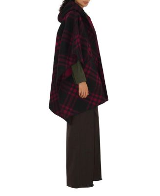  Reversible Check Wool Cape