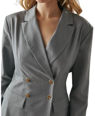 Deconstructed Lace Up Blazer