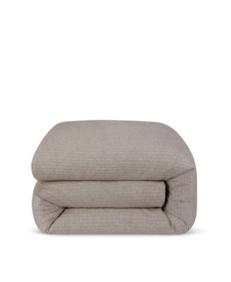 Herringbone Brushed Cotton Duvet Cover, Queen