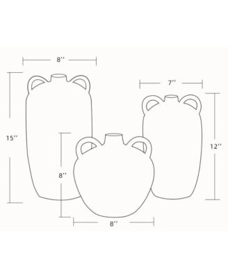 Acanceh Vase, Set of 3