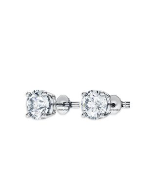 14K White Gold Eternity Certified Lab Grown Diamond Stud Earrings