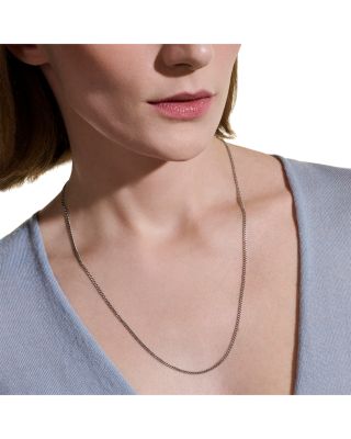Sterling Silver Curb Chain Necklace, 20"