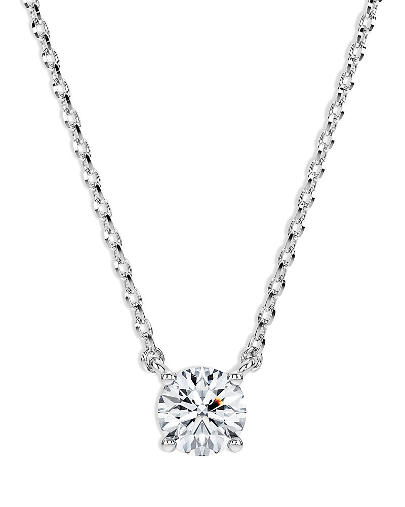 Swarovski Eternity Certified Lab Grown Diamond Pendant Necklace, 15.75-17.75 In Silver