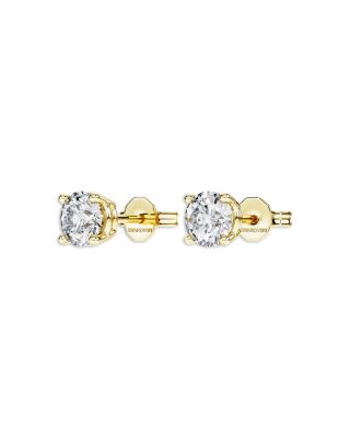 14K Yellow Gold Eternity Certified Lab Grown Diamond Stud Earrings