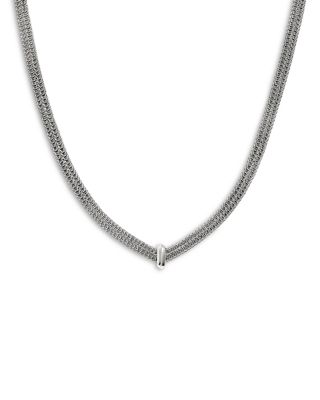 Sterling Silver Diamond Icon Link Necklace, 0.21 tcw