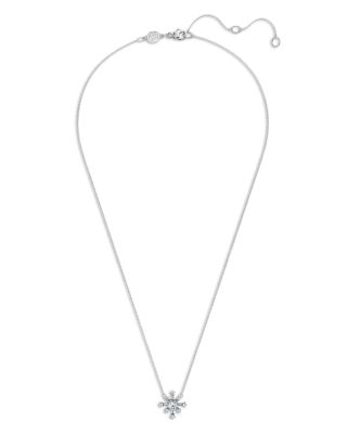 14K White Gold Galaxy Certified Lab Grown Diamond Starburst Pendant Necklace, 15.75-18.12&amp;quot;